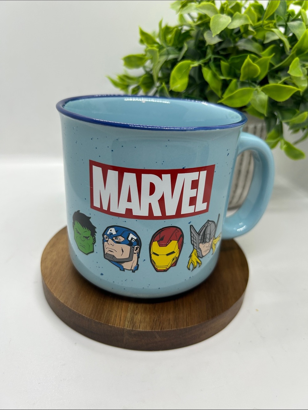 Marvel Superheroes Ceramic mug- Thor, Iron Man, Captain America, Hulk-Blue 20oz